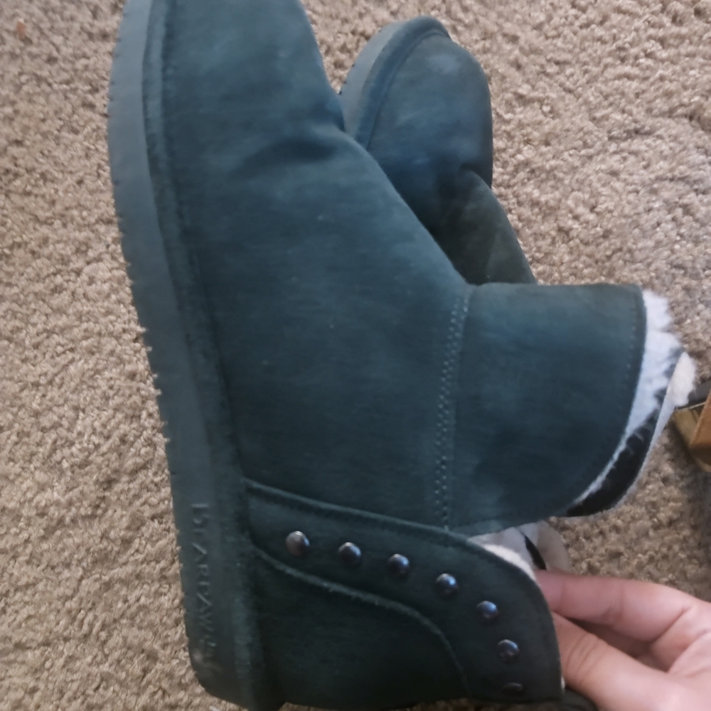 BearPaw Women's Green Ankle Boots